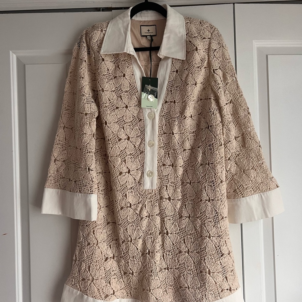 Tuckernuck Cream Lace Mini Dress